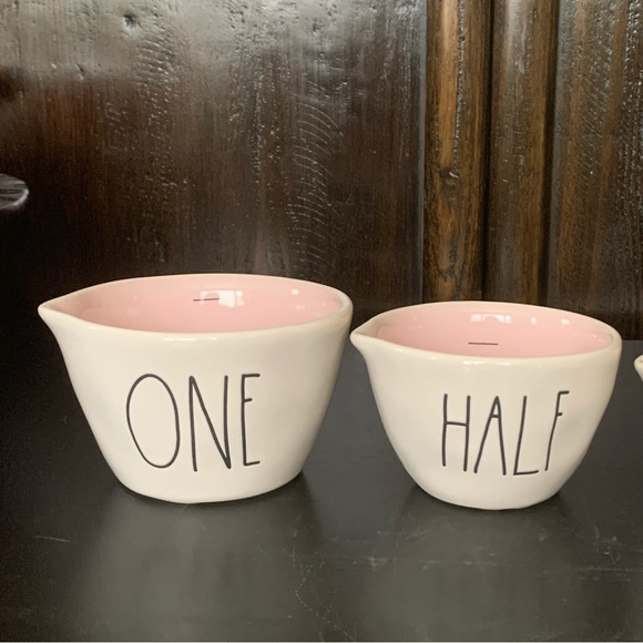 Rae Dunn White & Pink Measuring Cups Set - Picture 3 of 9